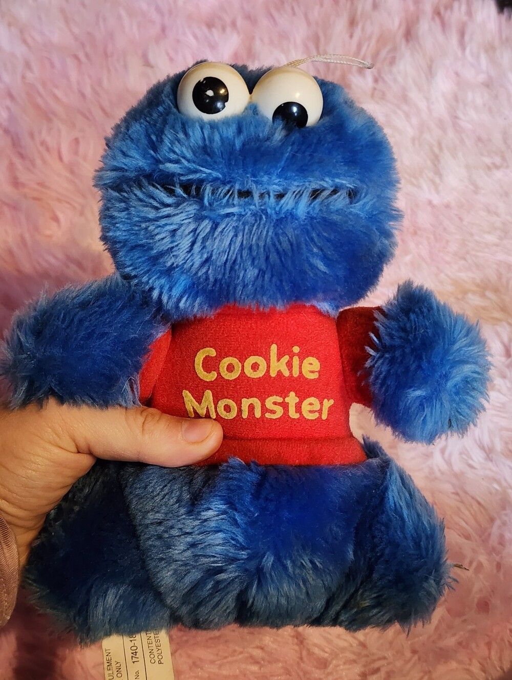 1980s Cookie Monster Rattle Baby Toy
